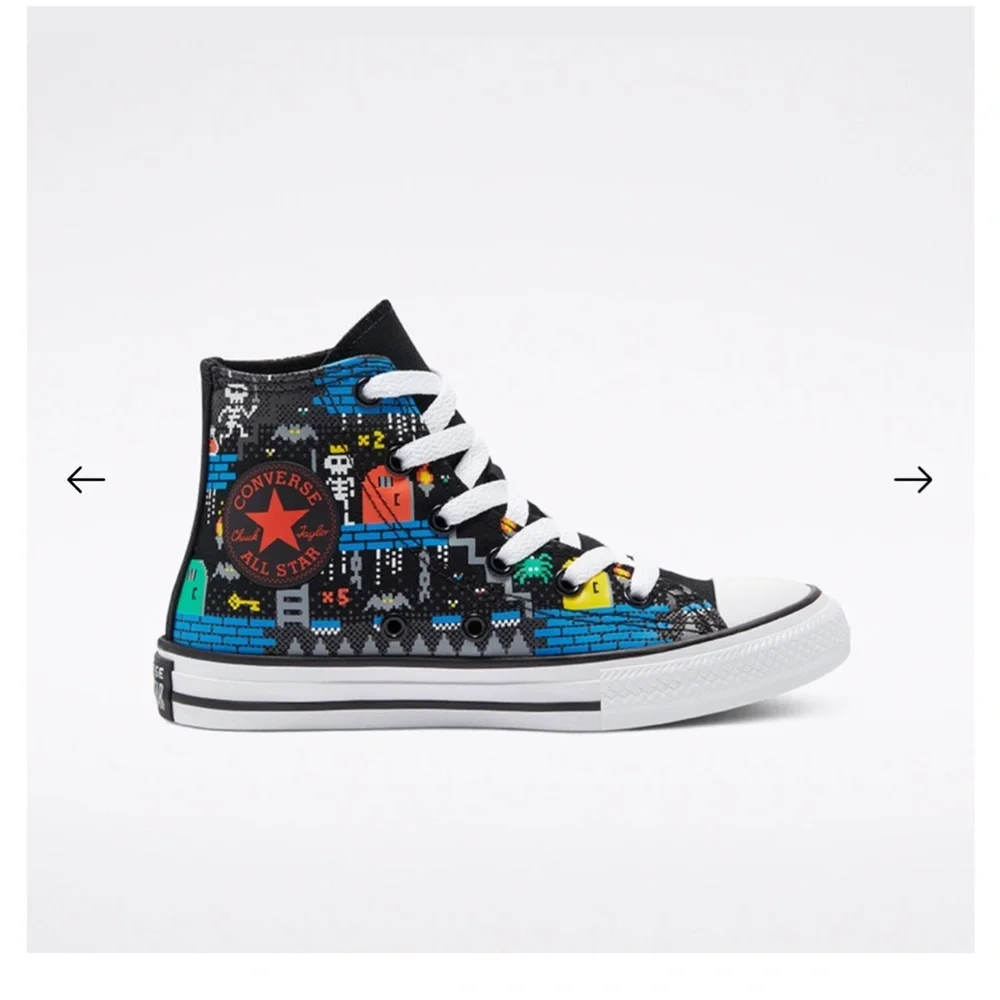 Gamer Chuck Taylor All Star High Top shoes size 2 kids - Picture 6 of 6